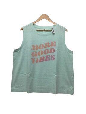 Nwt Retro Old Navy Boxy graphic muscle tee sleeveless shirt cotton XL Good